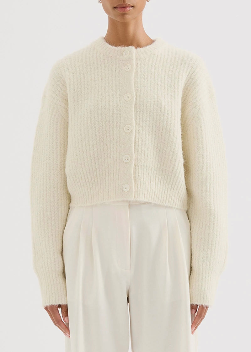 Nixon Cropped Cardigan - Ivory