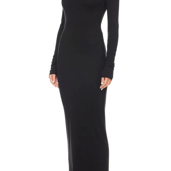 Square Neck Maxi Dress - Black - house of lolo Square Neck Maxi Dress - Black - house of lolo