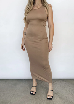 Racer Maxi Dress - Tan - house of lolo