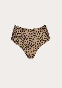 Saint High Waisted Bikini Bottom - Brown Leopard - house of lolo