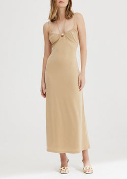 Alma Midi Dress - Sand - house of lolo