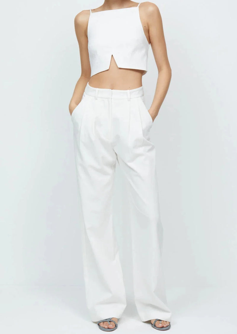 Kate Cropped Top - Ivory - house of lolo