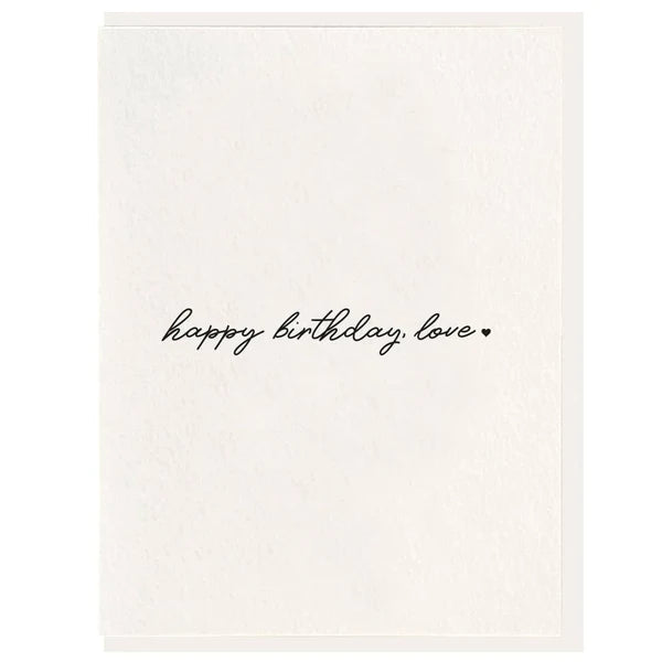 Birthday Love - Letterpress Card - house of lolo