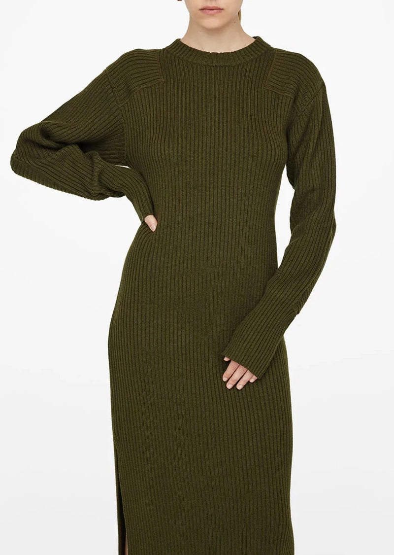 ANINE BING Aurora Dress in Army Green - Size XS ANINE BING Aurora Dress in Army Green - Size XS