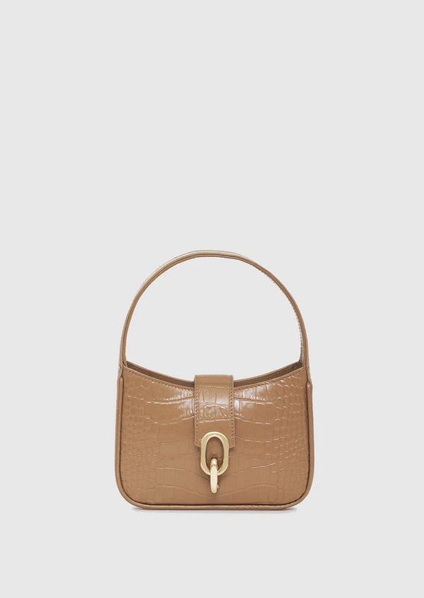Mini Cleo Bag - Camel Embossed - house of lolo