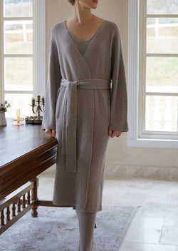 Shioh Ribbed Maxi Cardigan - Stone - house of lolo