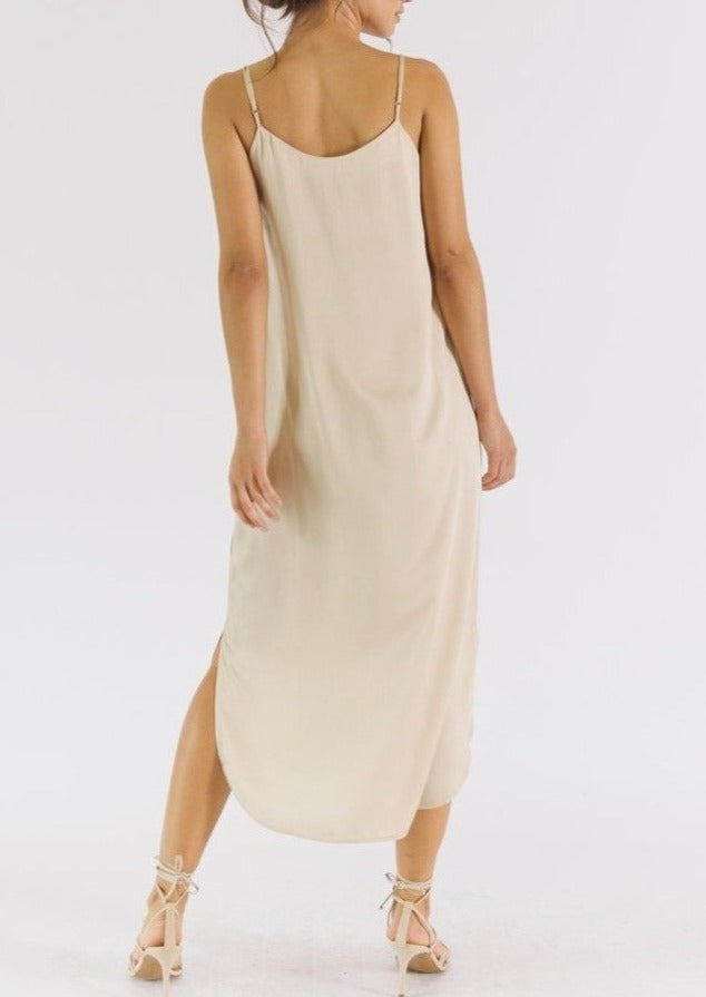 Easy Slip Dress - Champagne L Easy Slip Dress - Champagne L
