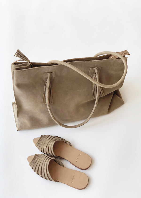 Lynne Sandals Nude Suede - house of lolo