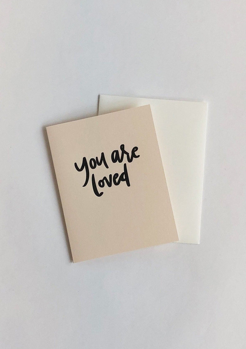 You are loved - Letterpress card - house of lolo