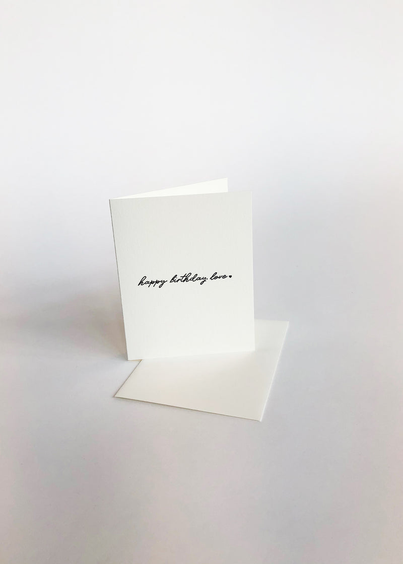 Birthday Love - Letterpress Card - house of lolo