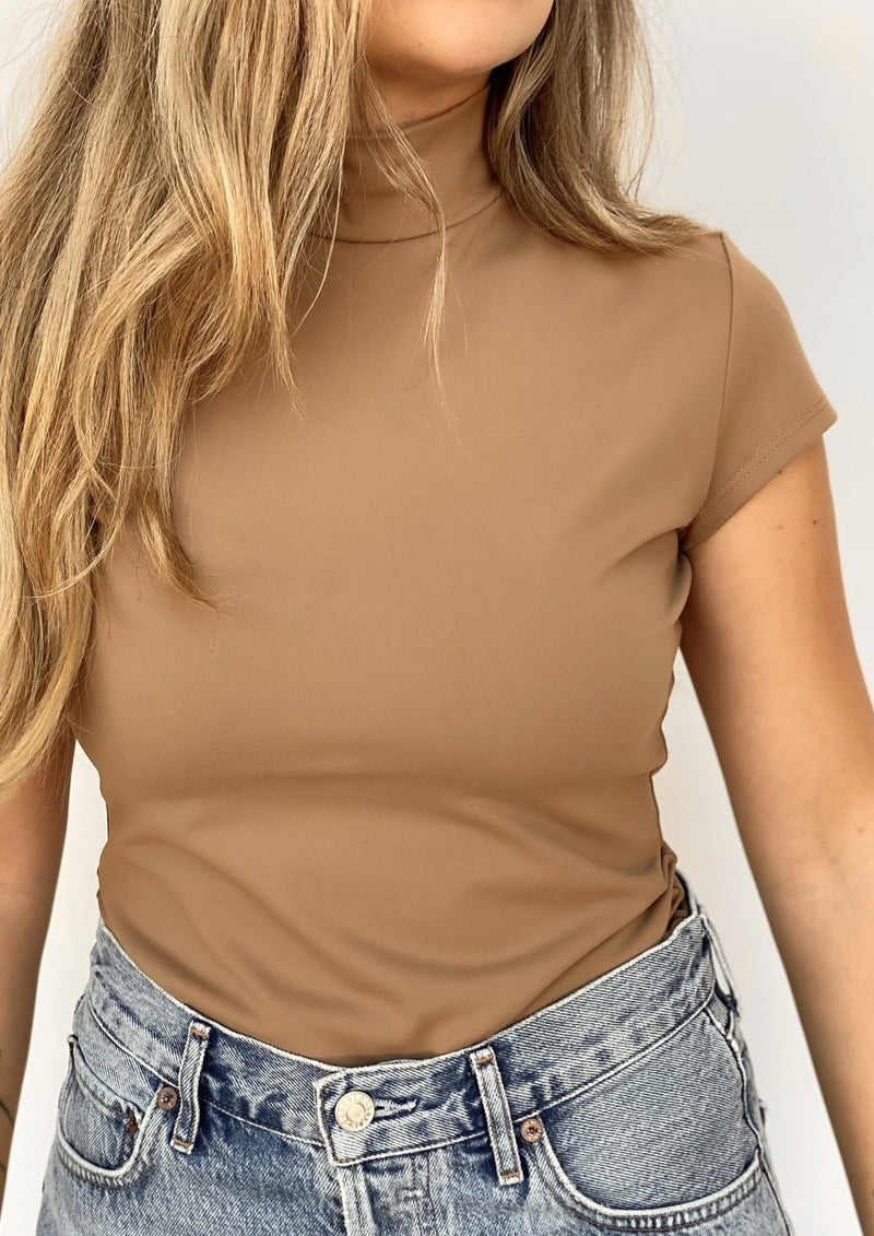 Short Sleeve Mock Neck Top - Available in various colors - house of lolo