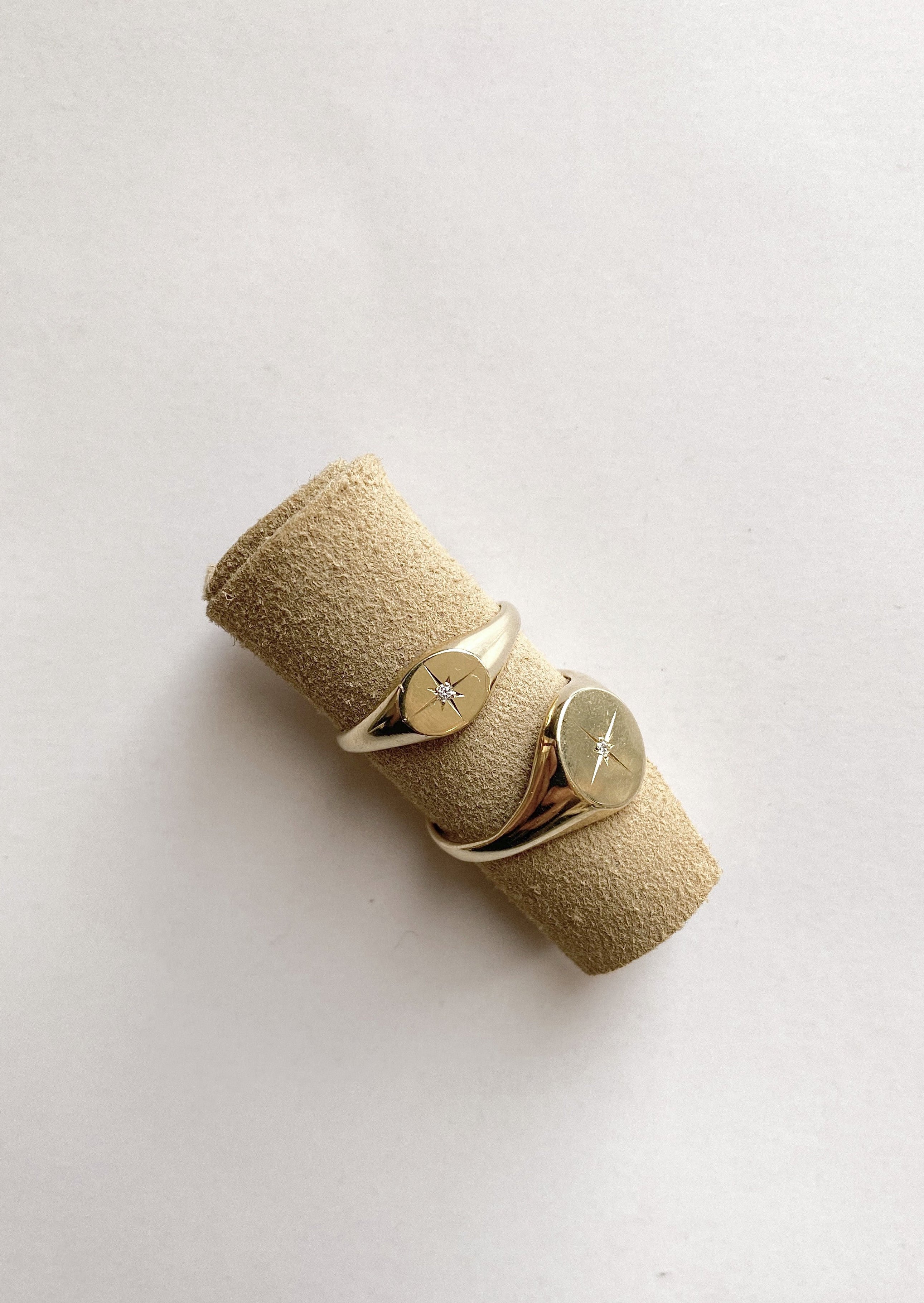 Baby Signet Diamond Ring | house of lolo