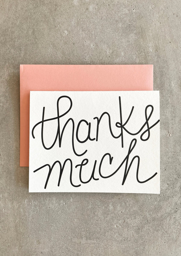 Thanks Much - Letterpress Card - house of lolo