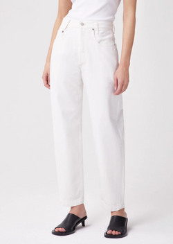 Tapered Baggy High-Rise Jeans - Drum (Off White) - house of lolo