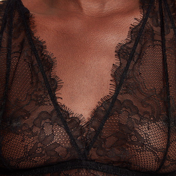 Delicate Lace Bra - Black by ANINE BING at ORCHARD MILE