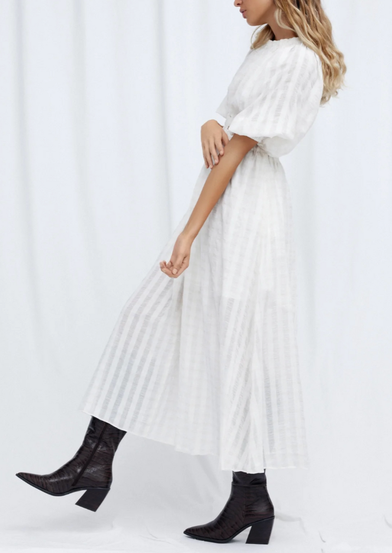 emily midi dress 3 color Midi Dress Emily | Elegant Long Sleeve Dress with V-Neck
