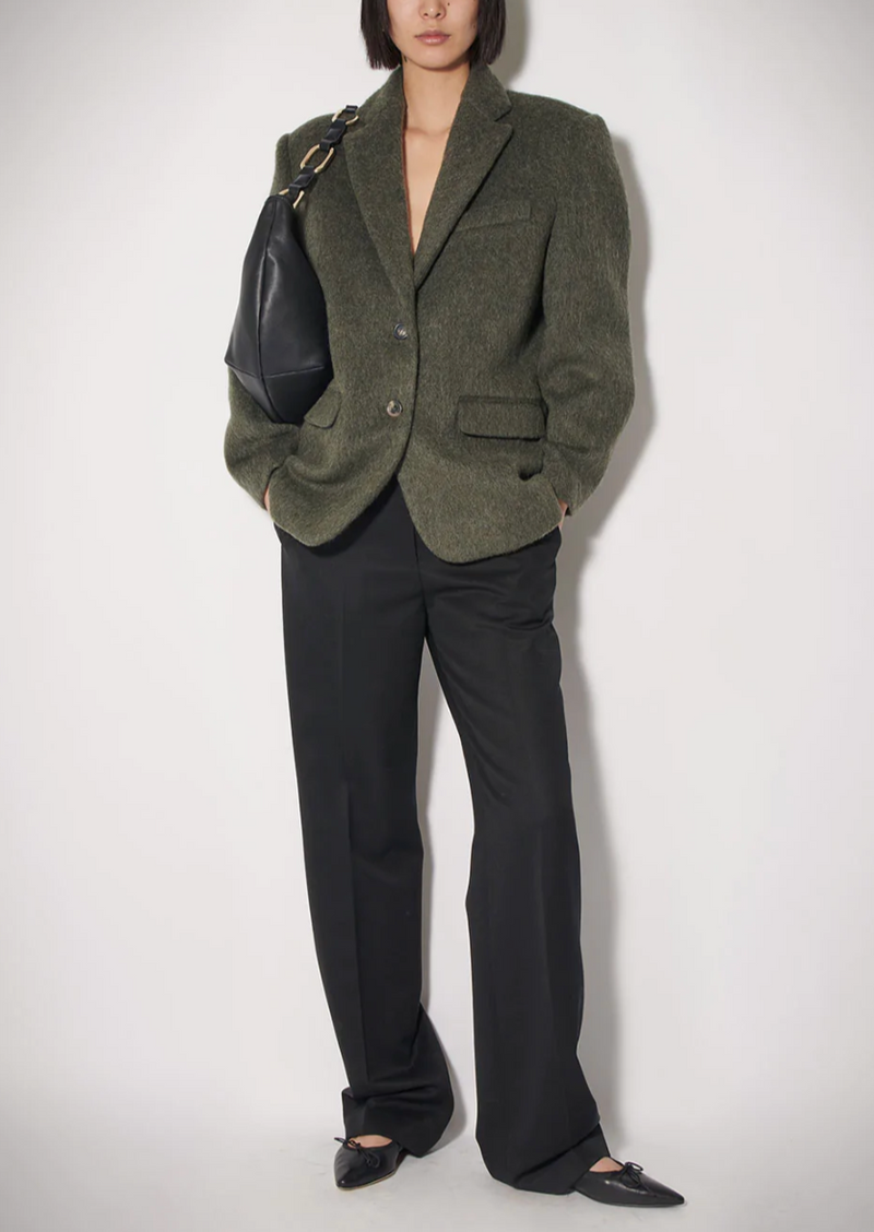 Blazer top army green