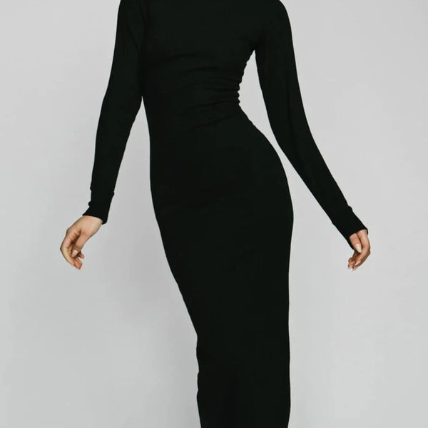 Turtleneck dress long shop sleeve