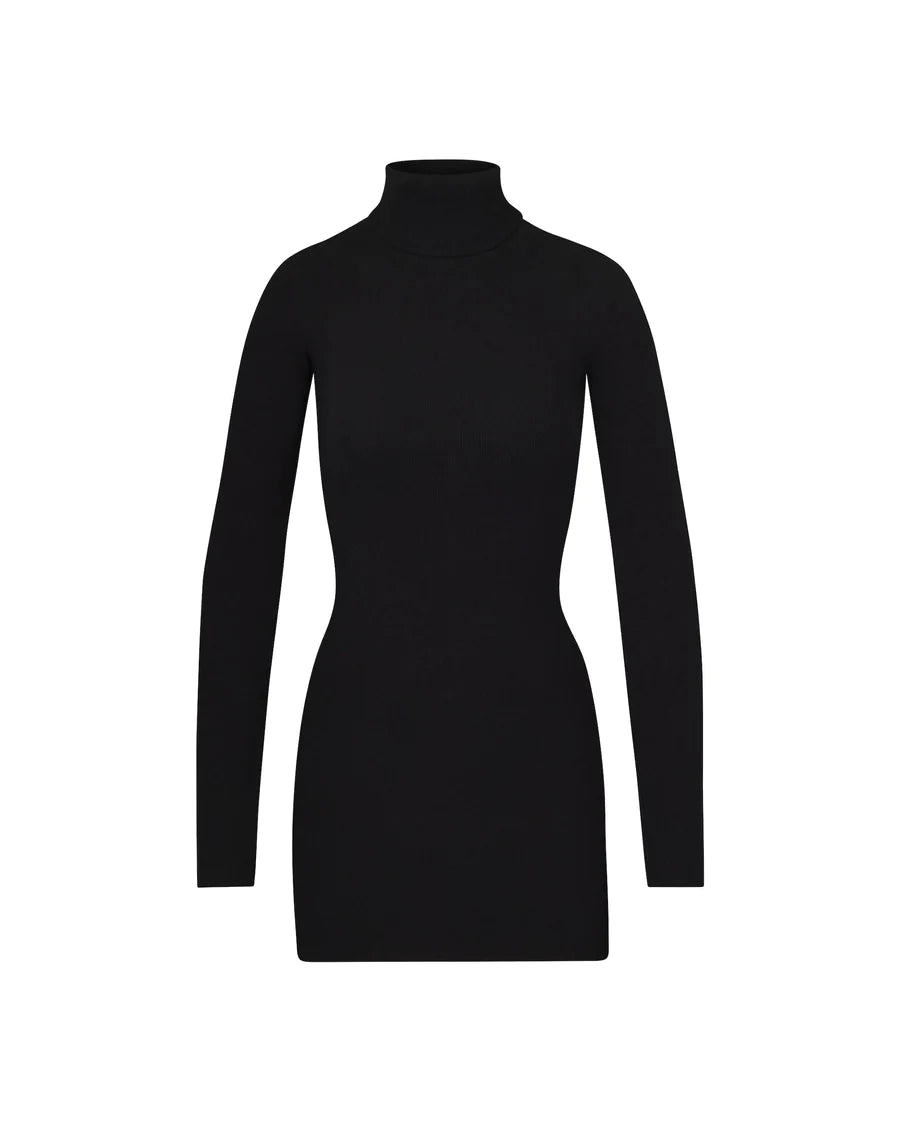 TERNE Black Turtleneck Minidress TERNE Black Turtleneck Minidress